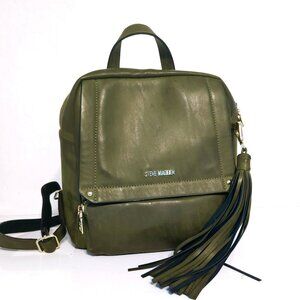 Steve Madden Tampa Green Tassel Mini Backpack Purse Faux Leather